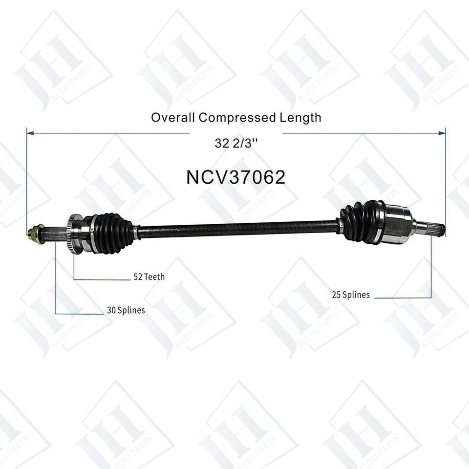 Juego de ejes de eje CV izquierdo derecho OE para Hyundai Santa Fe 2013-18 tracción delantera AWD Foto 2 de 4