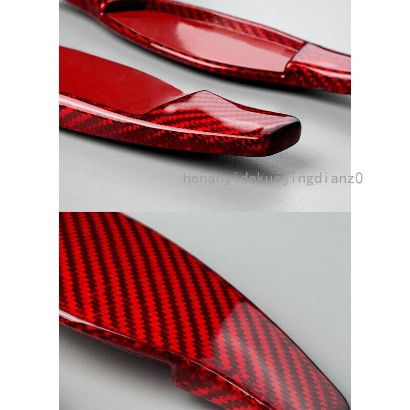 Красный углеродного волокна автомобиля руль подрулевое колесо переключатель для Audi RS4 RS5 TT Q8 R8 RS3 - Изображение 4 из 4