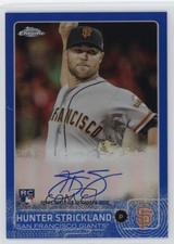 2015 Topps Chrome Rookie Blue Refractor 71/150 Hunter Strickland #AR-HS Auto 6w8