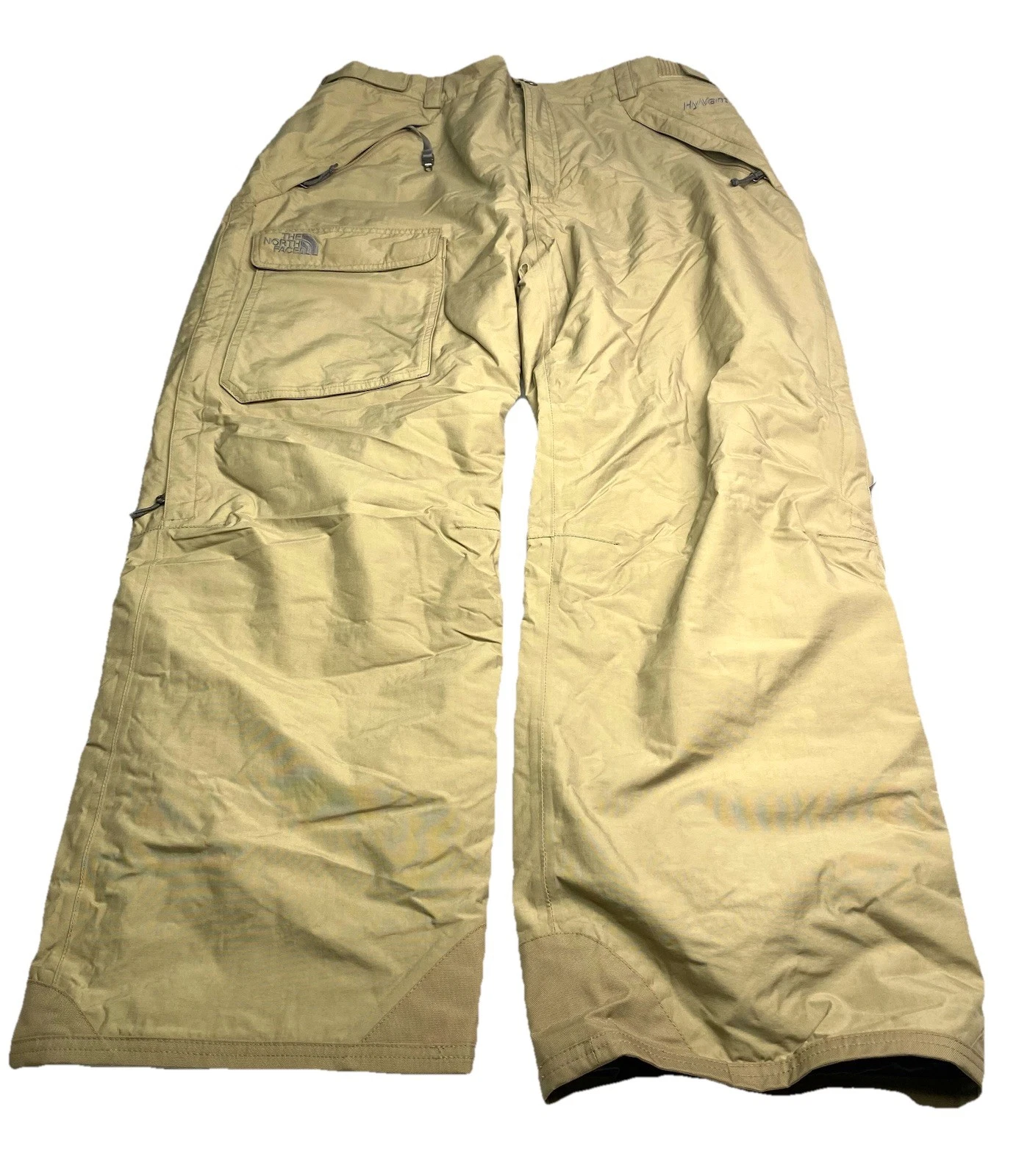 NWT NORTH FACE Mens XL Brown Tan HyVent Pants Ski Snowboarding Snow Zip Winter
