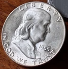 1955 Franklin Half Dollar, UNC