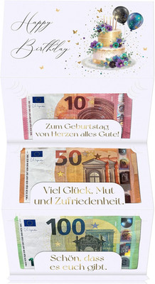 STARDUST - Premium Geldgeschenk zum Geburtstag mit Kuvert und Siegelsticker