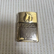 Zippo Eagle Metal Trick Solid Brass 1997 Used Collectible