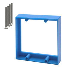 Double Gang Outlet Box Extender 1/2", Blue, Pack of 1  Includes 4 Screws 6-32