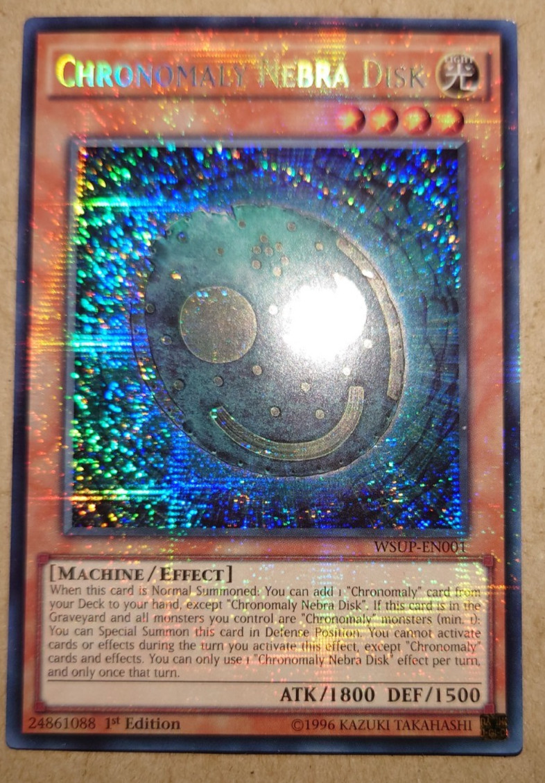 Yugioh Chronomaly Nebra Disk WSUP-EN001 Secret Rare 1st Edition