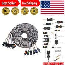 99.99 Oxygen Free Copper 17ft 6-Channel RCA Audio Cable, Twisted Pair with N...