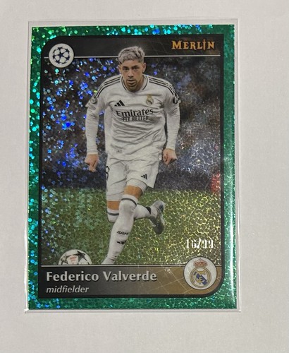 2025 Topps Merlin Federico Valverde /99 Green Sparkle Real Madrid