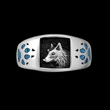 Navajo Handmade Wolf Ring • Wolf Claw Ring • 925 Sterling Silver • Native...