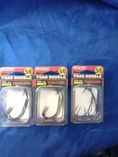 OWNER 5624-155 Toad Double Twistlock  SIZE 5/0 Lot Of 3 Pks New 6 Hooks Total