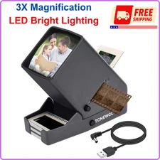 35mm Slide & Film Viewer, Negative Scanner Desk Top LED Lighted Illuminated View