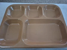 Military Mess Tray, Bakelite style Melamine 5 Compartment 1980's