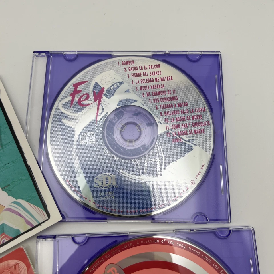Fey Cd Lot - Fey 1994 - El Color De Los Sueños 1998 Disc & Artwork Only No Case - Image 3 of 4