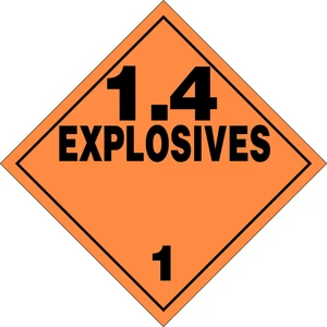 Hazmat Hazard Placards Explosives Sign Self Adhesive Warning Vinyl Sticker