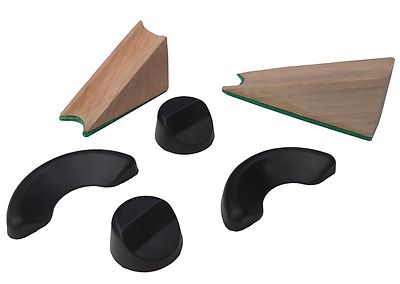 Acclaim Bowlers Wedges 4er Set Gummi 2 x rund 2 x halb & 2 Stück Hartholz Set