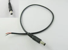 CCTV DC Power Plug Jack Connector 5.5mm x 2.1mm Male Socket with Cord Cable 40cm