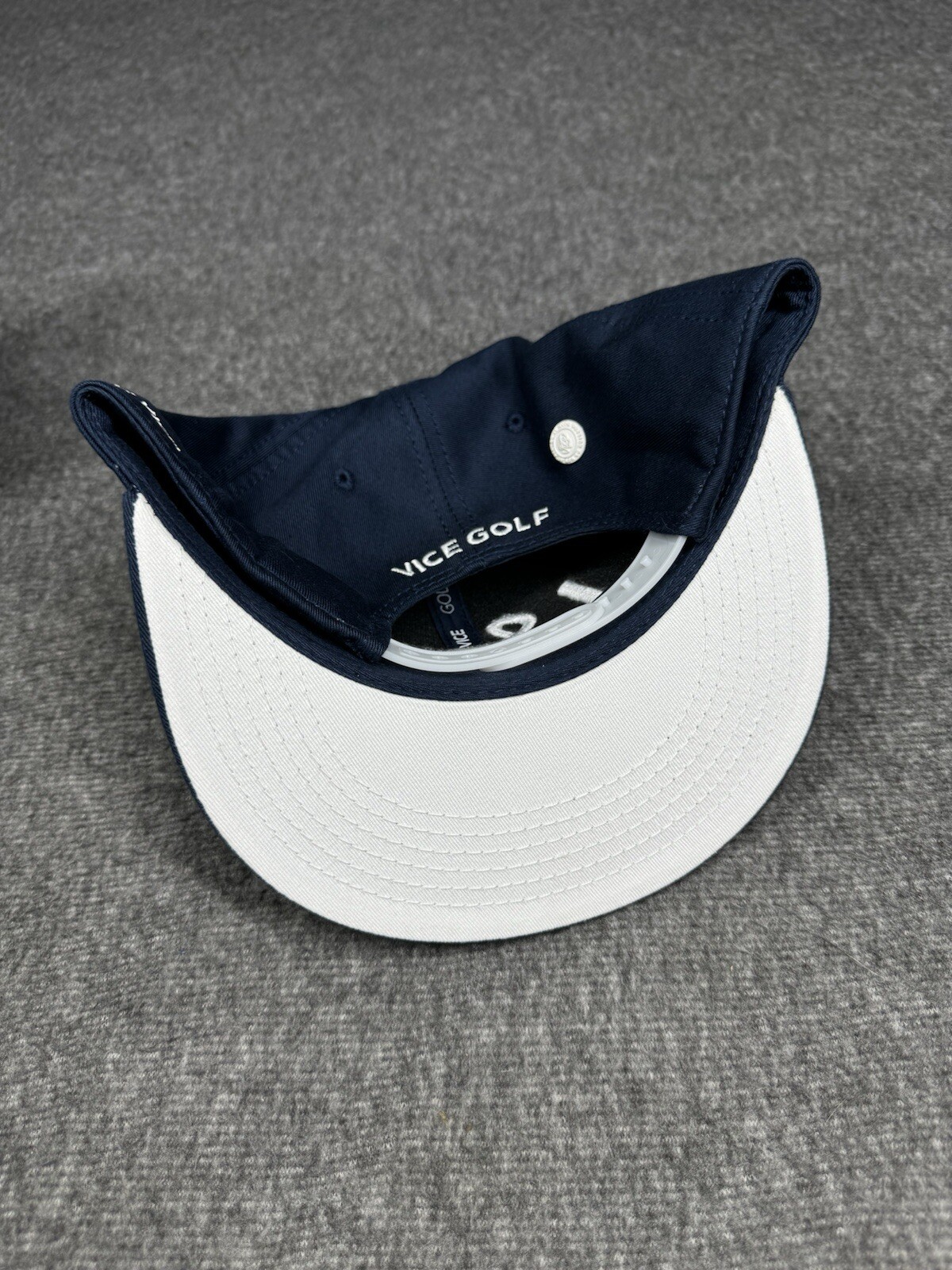 Vice Golf Snapback Hat Blue White Script Adjustab… - image 10