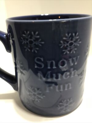 SNOW MUCH FUN COFFEE MUG. TEA CUP MUG.  Art Deco Print  Mug. B207