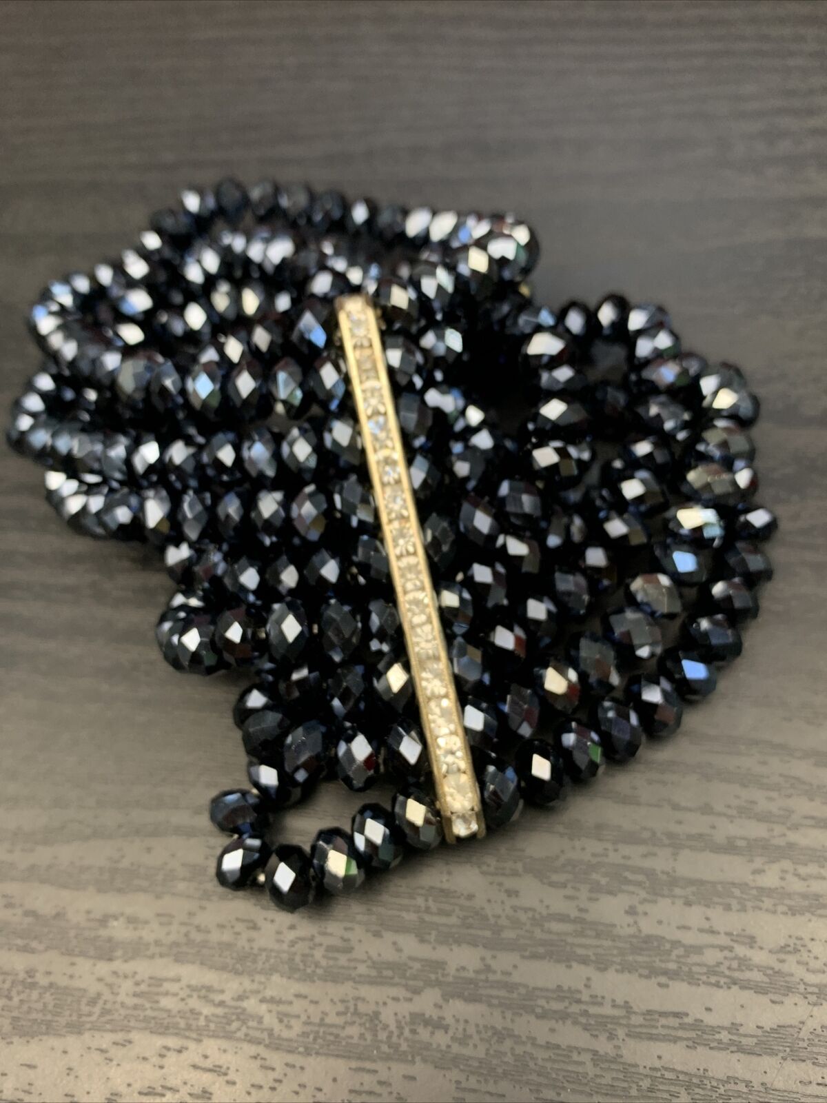 Event Extra Wide Statement Beaded Crystal glass s… - image 8