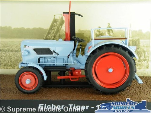 EICHER TIGER MODEL TRACTOR VEHICLE 1:32 SIZE 1959 IXO 7517011 BLUE FARM T3 - Picture 2 of 4