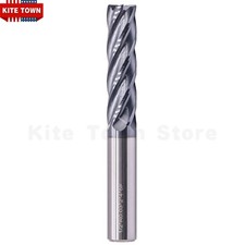 5 Flute 1/2" x 2" x 4" Variable Carbide Long End Mill- .030" Radius AlCrN Coated