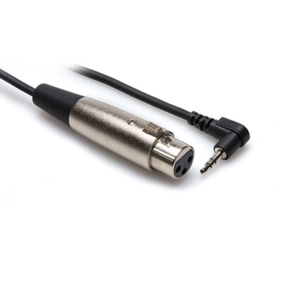 Hosa XVS-100F Mikrofonkabel XLR3F auf rechtwinklig 3,5 mm TRS 