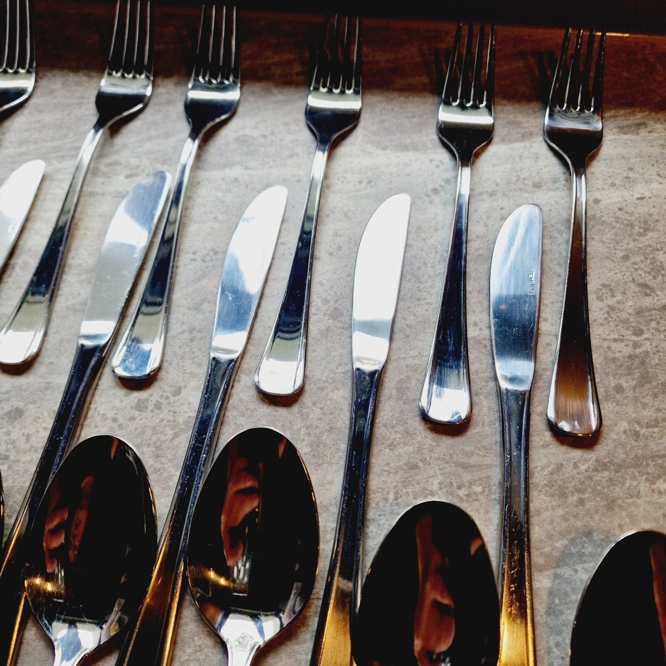 John Lewis cutlery set 1990s flatware NAPLES Abert Italy 18/10 32 piece