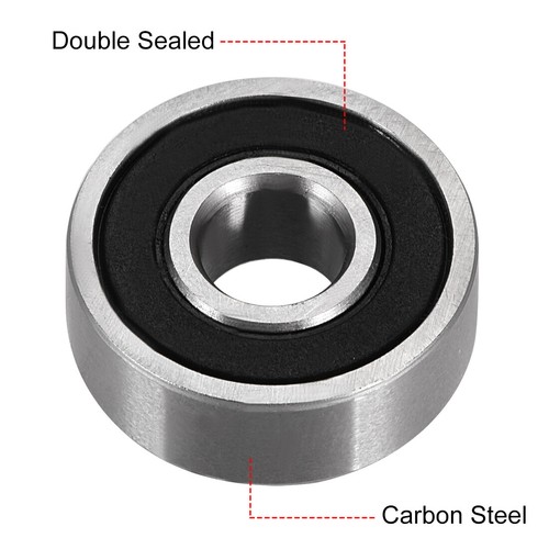 20pcs 606-2RS Deep Groove Ball Bearings Double Sealed 6mmx17mmx6mm Steel Z1 - Foto 3 di 5