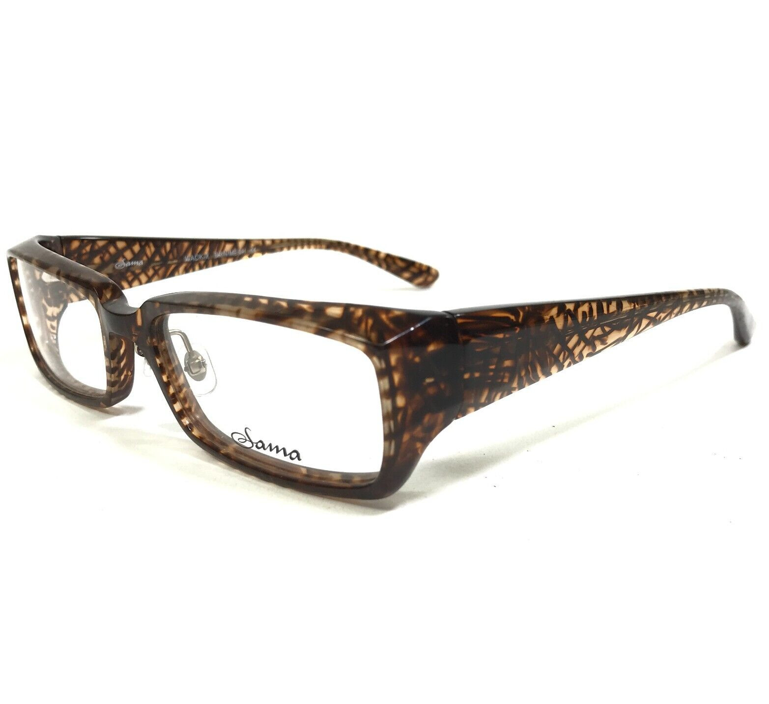 Оправа для очков Sama WACK-X BRN/СЕТЧАТАЯ прозрачная коричневая прямоугольная 54-17-138