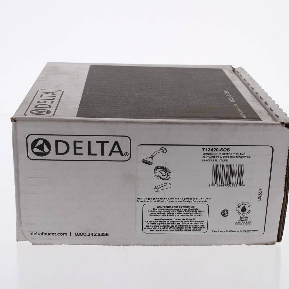 Delta 1Function Pressure Balanced Tub Shower w/ SlipOn Spout NO Rough