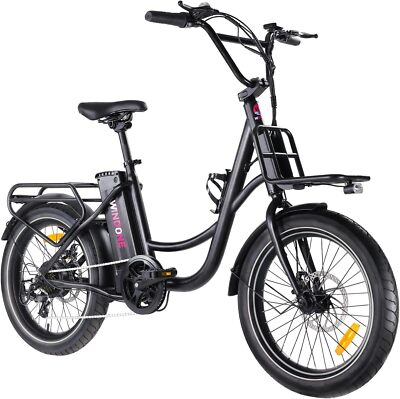 Windone 350W Electric Bike 20MPH 40Mi 20'' Tire 7-Spd Shimano Removable Battery