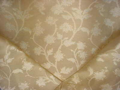 14-3/4Y Scalamandre HB 00021525 Serene Silk Champagne Damask Upholstery Fabric