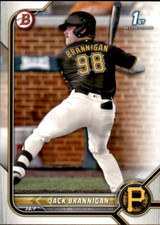 LOT OF 20 2022 BOWMAN DRAFT 1ST BASE PROSPECT BD154 JACK BRANNIGAN PIRATES