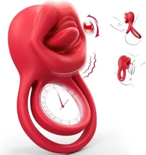 Men Penis Cock Ring Vibrator G-spot Dildo Massager Sex Toys For Women Couples