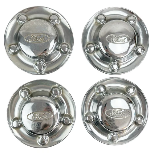 Ford Center Hub Caps Set 4 Chrome 5 Lug YL34 1A096 CB 1997-2004