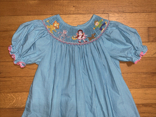 Claire & Charlie Smocked WIZARD OF OZ Bishop Dress 6X