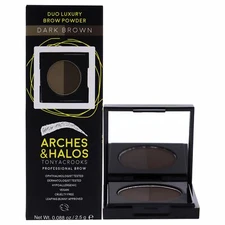 "Duo Luxury Brow Powder - Dark Brown by Arches and Halos, Women 0.088oz Eyebrow"