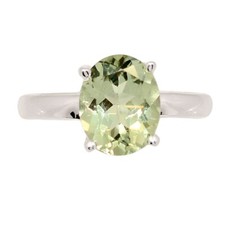 Natural Green Amethyst 925 Sterling Silver Ring Jewelry s.7 CR72911