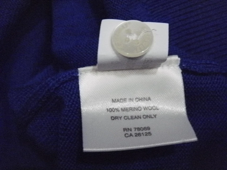 Suéter Polo Colección Callaway Hombre Azul Lana Merino Tejido Manga Larga Foto 3 de 4