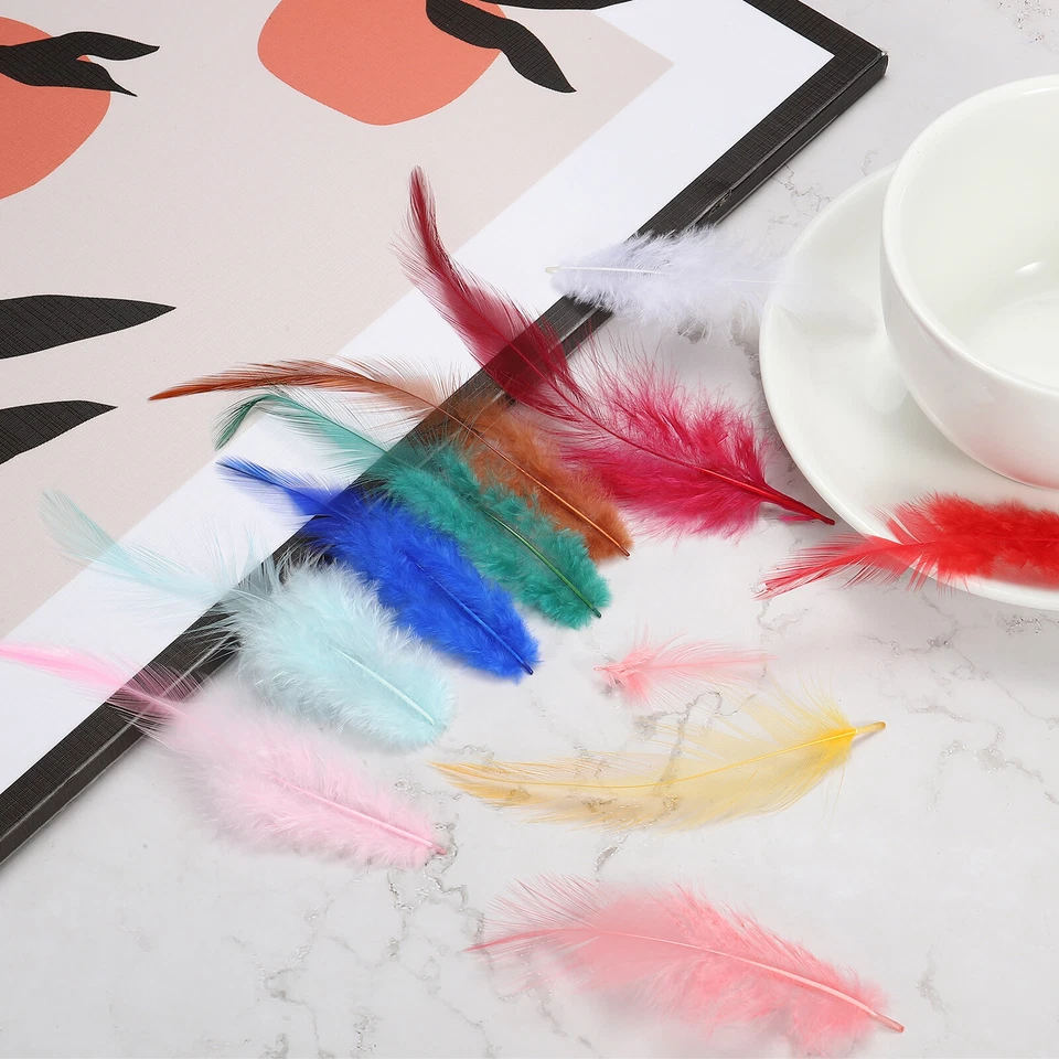 100 Pcs Saddle Hackle Rooster Feathers 4-6", Rooster Feathers, Purple - Image 4 of 4