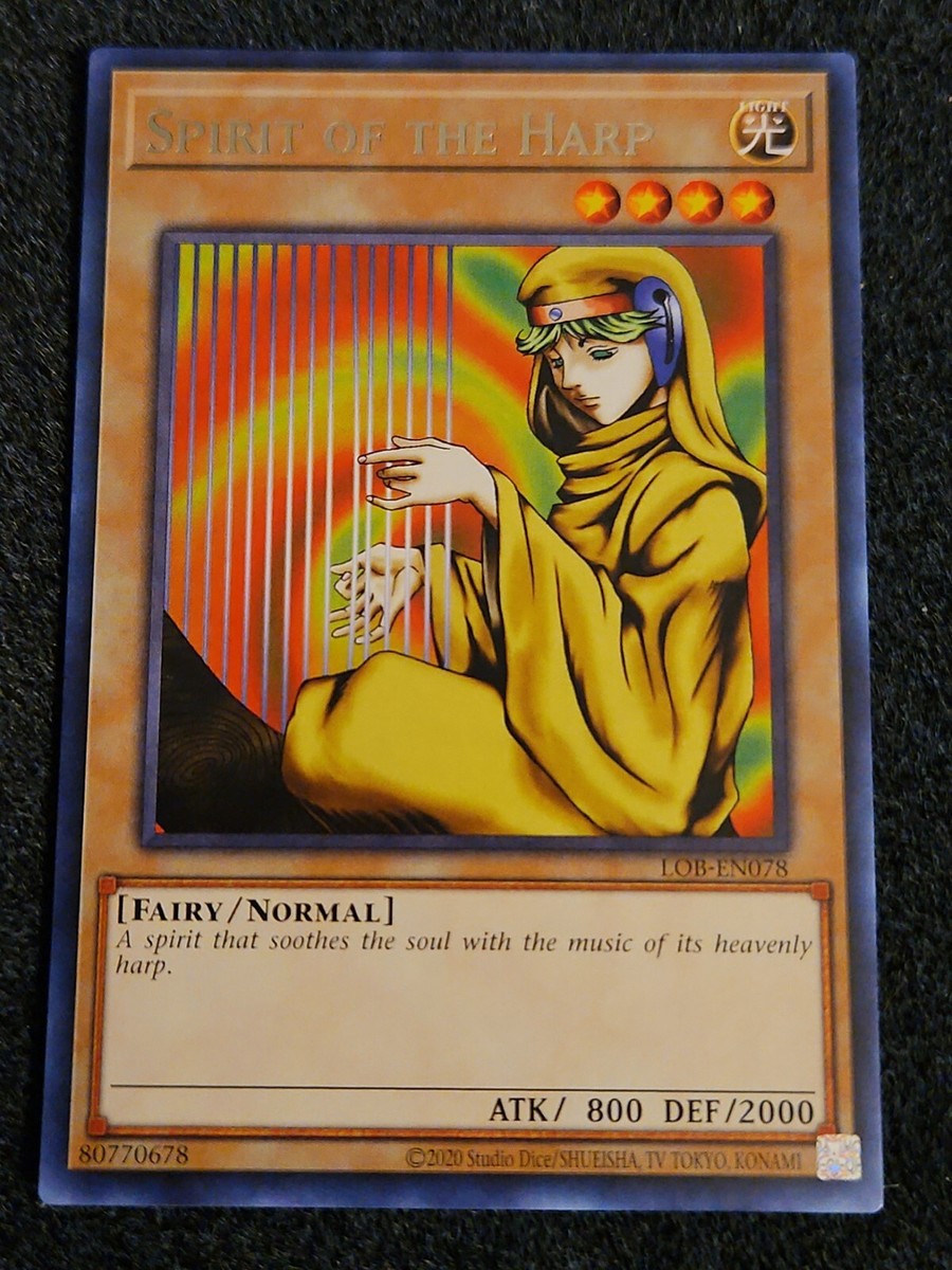 spirit of the harp yugioh card Yu-Gi-Oh! - (LOB-078) - Legend of Blue Eyes White Dragon - Unlimited Edition may be 1st or Unlimited Edition Yugioh! TCG Spirit of the