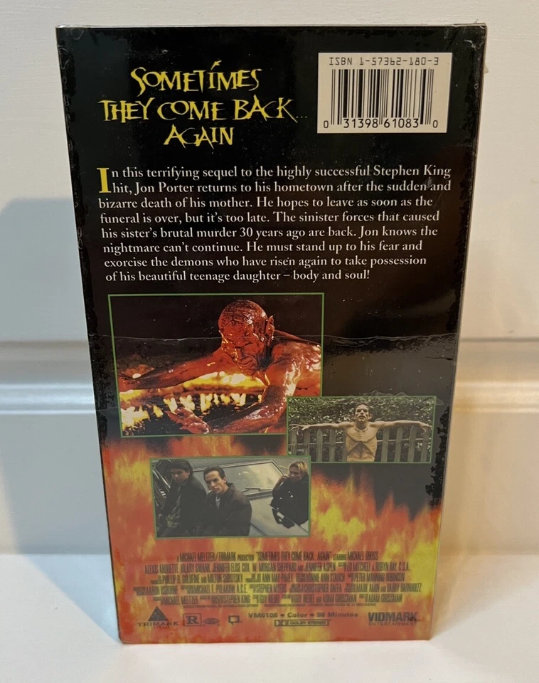 Sometimes They Come Back Again VHS - SEALED!! Rare Demo/Promo Screener!! - Image 2 of 4