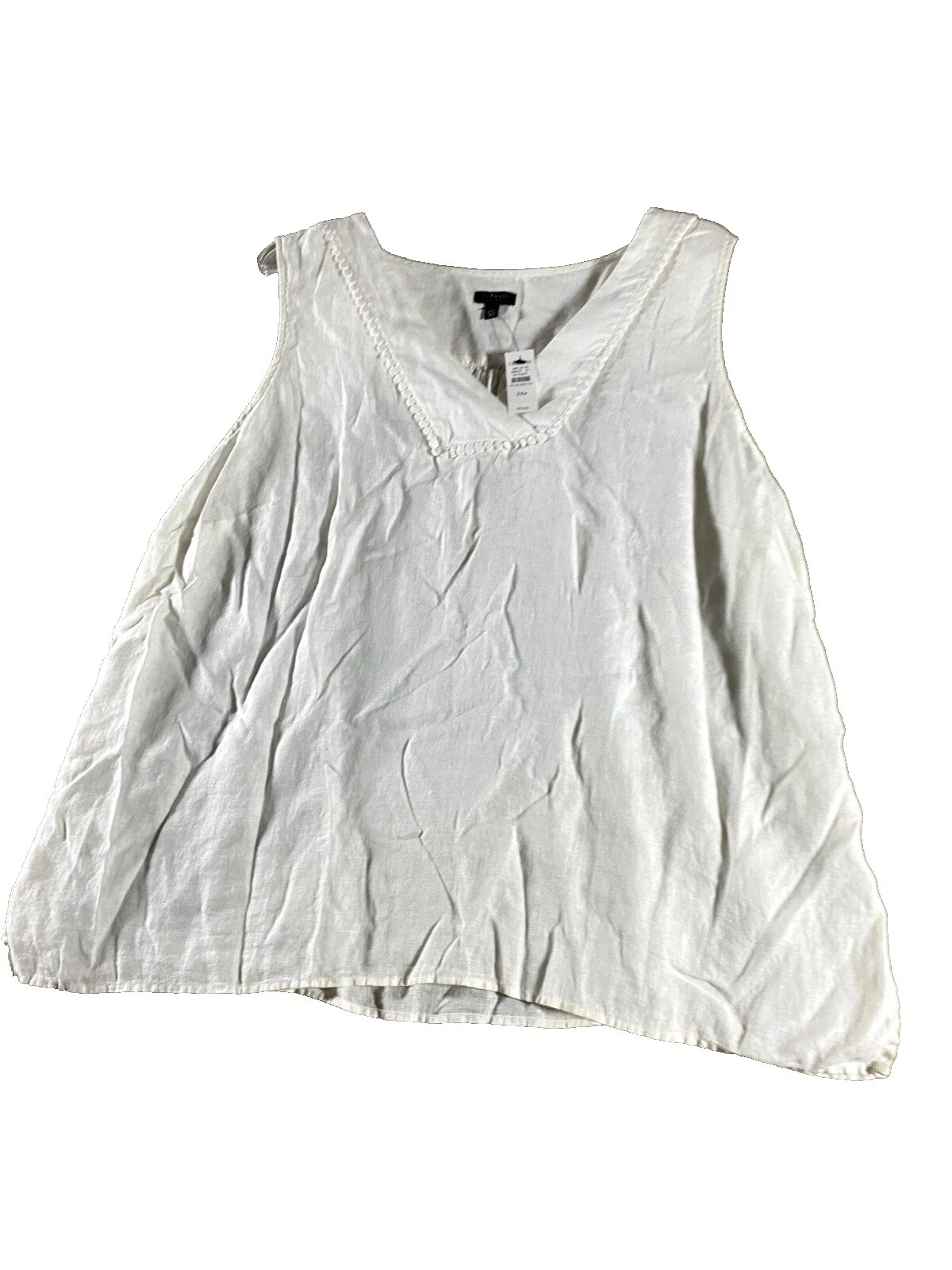 Blusa feminina casual de linho Talbots para mulheres