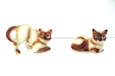 Vintage Siamese Cat Salt and Pepper Shakers - Blue Eyes