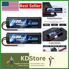 7.2V 3600mAh NiMH RC Battery Pack Tamiya Plug for RC Cars Trucks Boats - High...