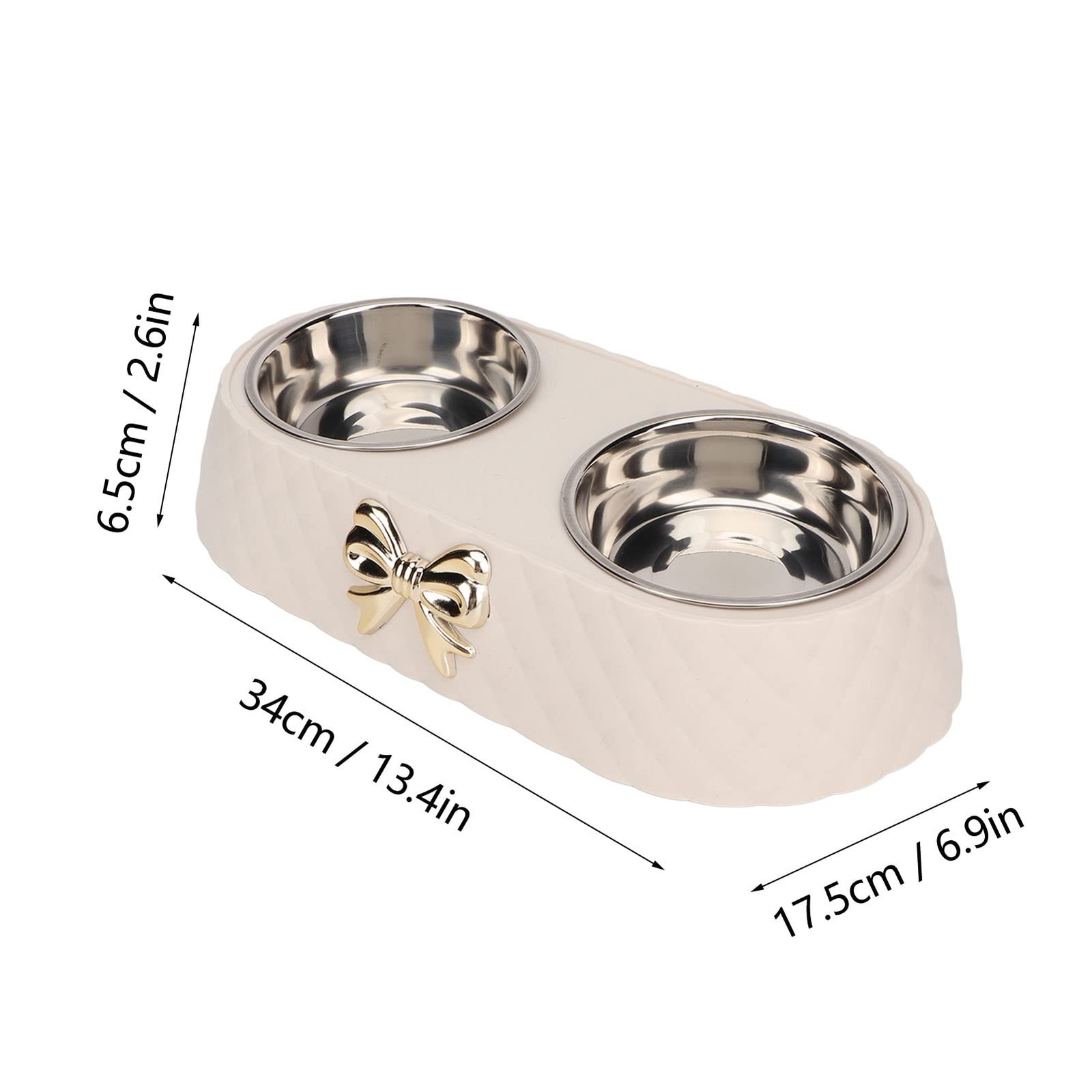 Pet Dog Bowls, Stainless Steel Dog Bowl with Non Skid Silicone Mat Pet Food S...