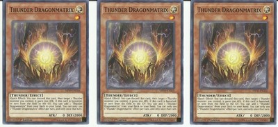 3x 2019 Gold Sarcophagus Tin Mega Pack 1st Ed #MP19-EN166 Thunder Dragonmatrix C
