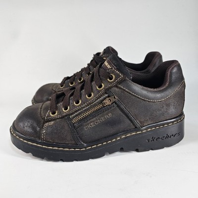 Vtg Skechers Shoes Women 6 46406 Leather Y2K Jammers Chunky Oxford