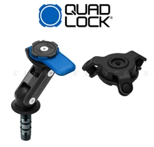 QUAD LOCK Motorcycle Fork Stem Phone Mount + Vibration Dampener Quadlock NEW
