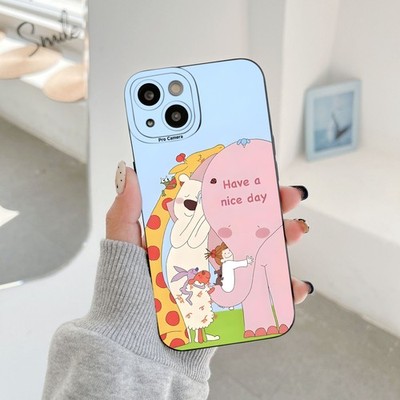 Niedliche Zoo Tiere ''Have a nice day'' TPU Handyhülle für iPhone 11 bis 17