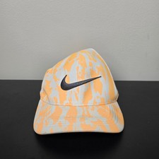 Nike Hat Cap Mens Strap Back Orange Printed Classic99 Aerobill Performance Golf
